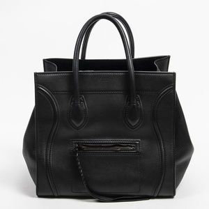 Celine Medium Phantom Luggage in Black Grained Leather